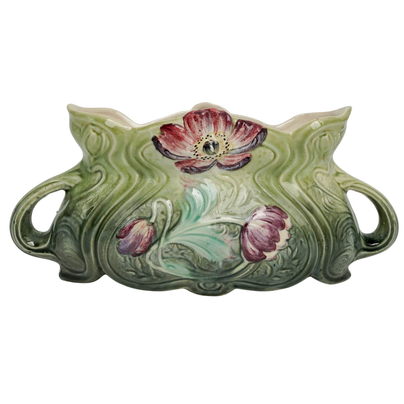 Art Nouveau French Majolica Planter (1 of 10)