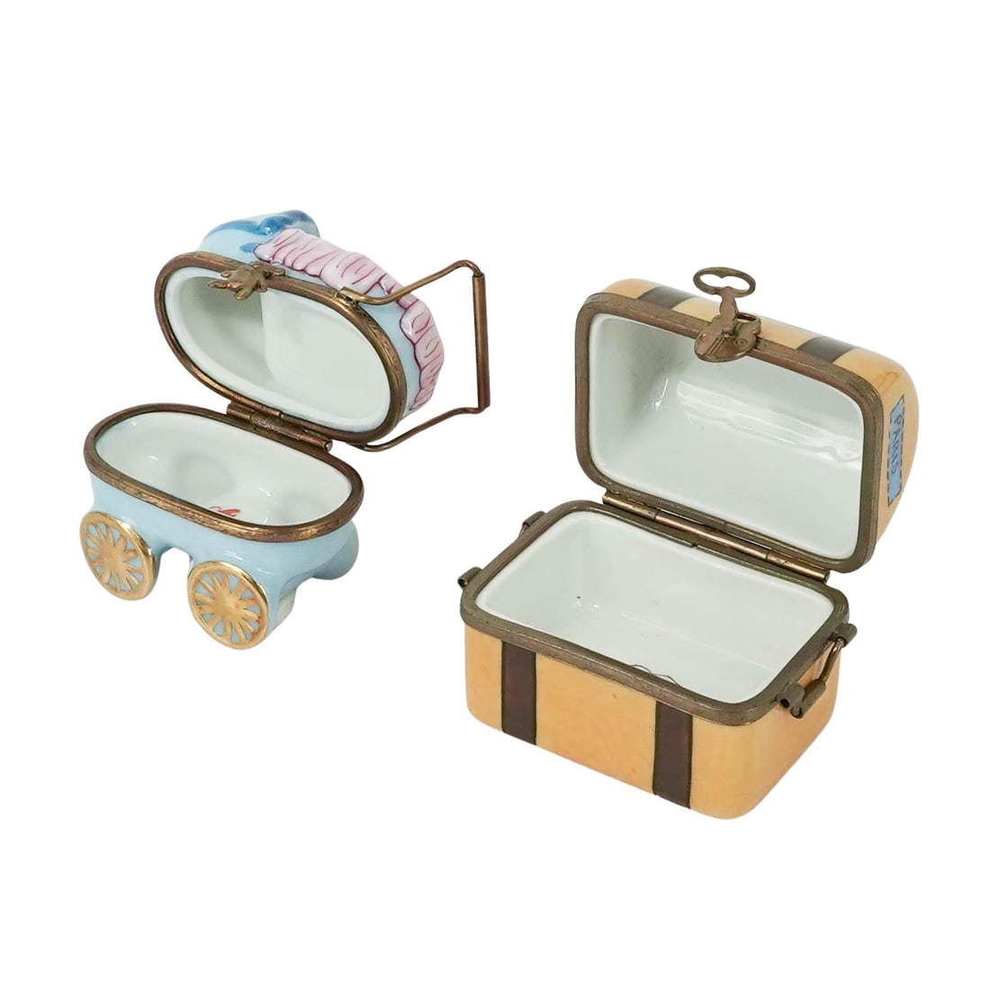 (5 pc) Assorted Limoges Porcelain Trinket Boxes - 10