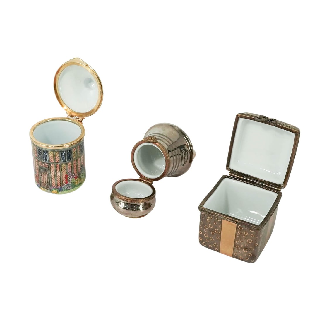 (5 pc) Assorted Limoges Porcelain Trinket Boxes - 3