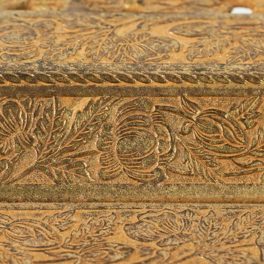 Antique Ormolu Vanity Tray w/ Normandy Lace Insert - 8