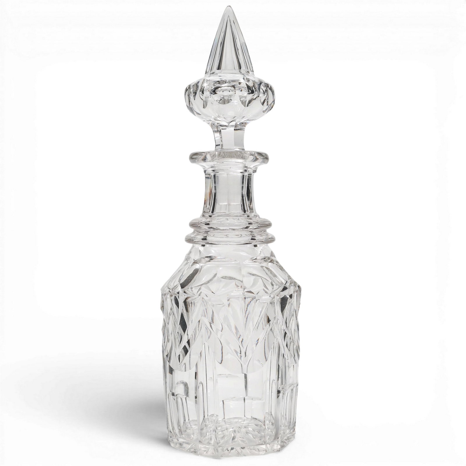 Antique Clear Cut-Glass Liquor Decanter (1 of 7)