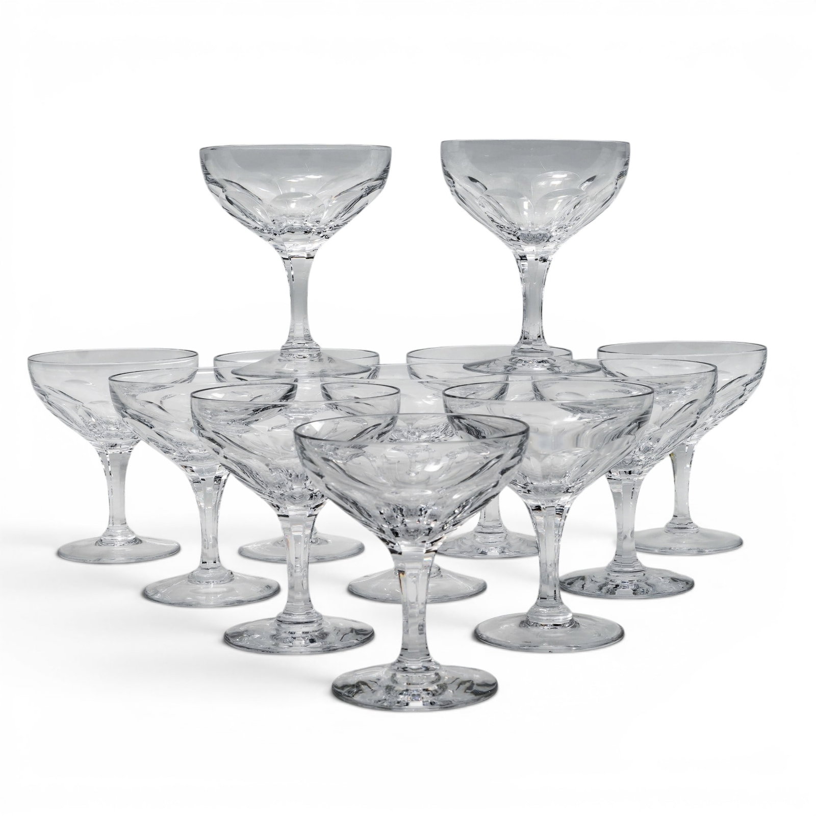 (12 pc) Peill 'Atlantis' Crystal Champagne Coupe Glasses (1 of 5)