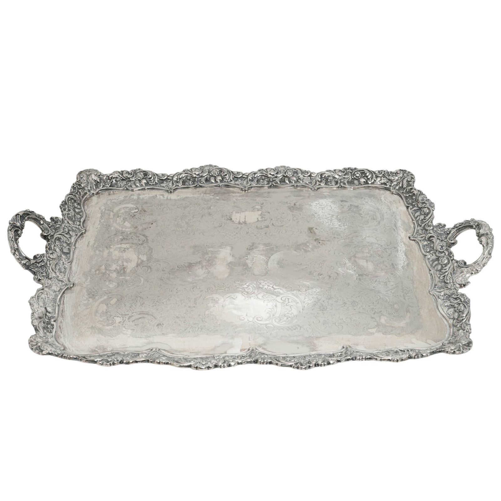 Mid 20th Cent. Large Silver Plated Tray - 2