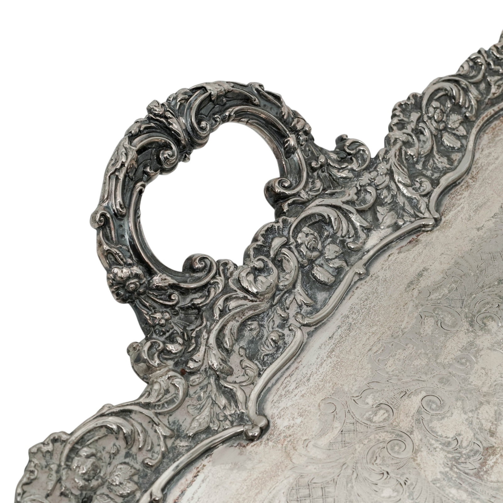 Mid 20th Cent. Large Silver Plated Tray - 3