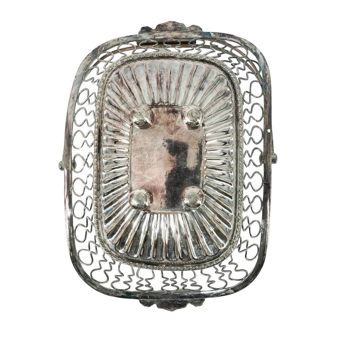 (2 pc) Antique Silver Plated Bread Baskets - 4
