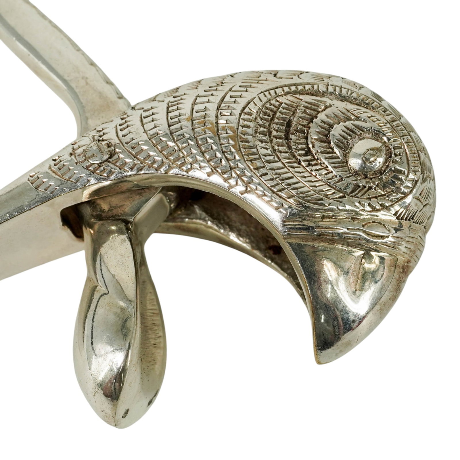 Vintage Silver Plated Parrot Head Nutcracker - 7
