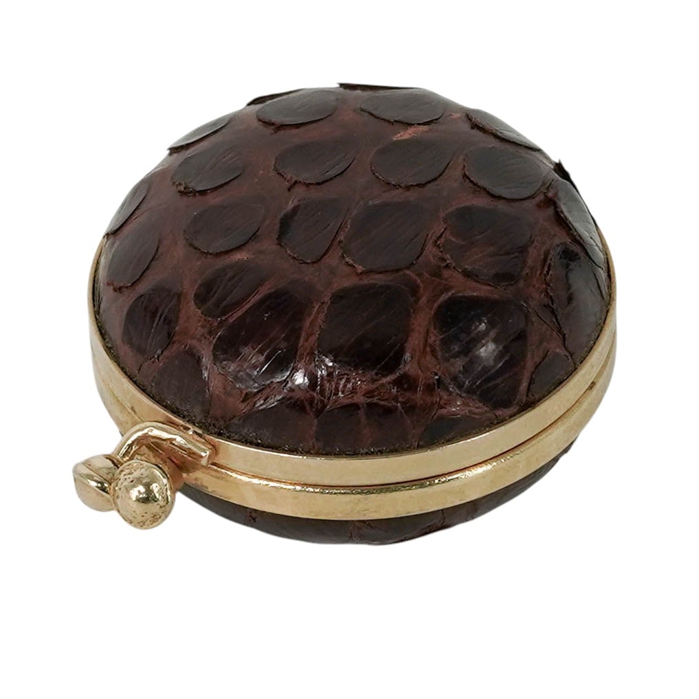 Vintage Alligator Leather Pill Box (1 of 9)