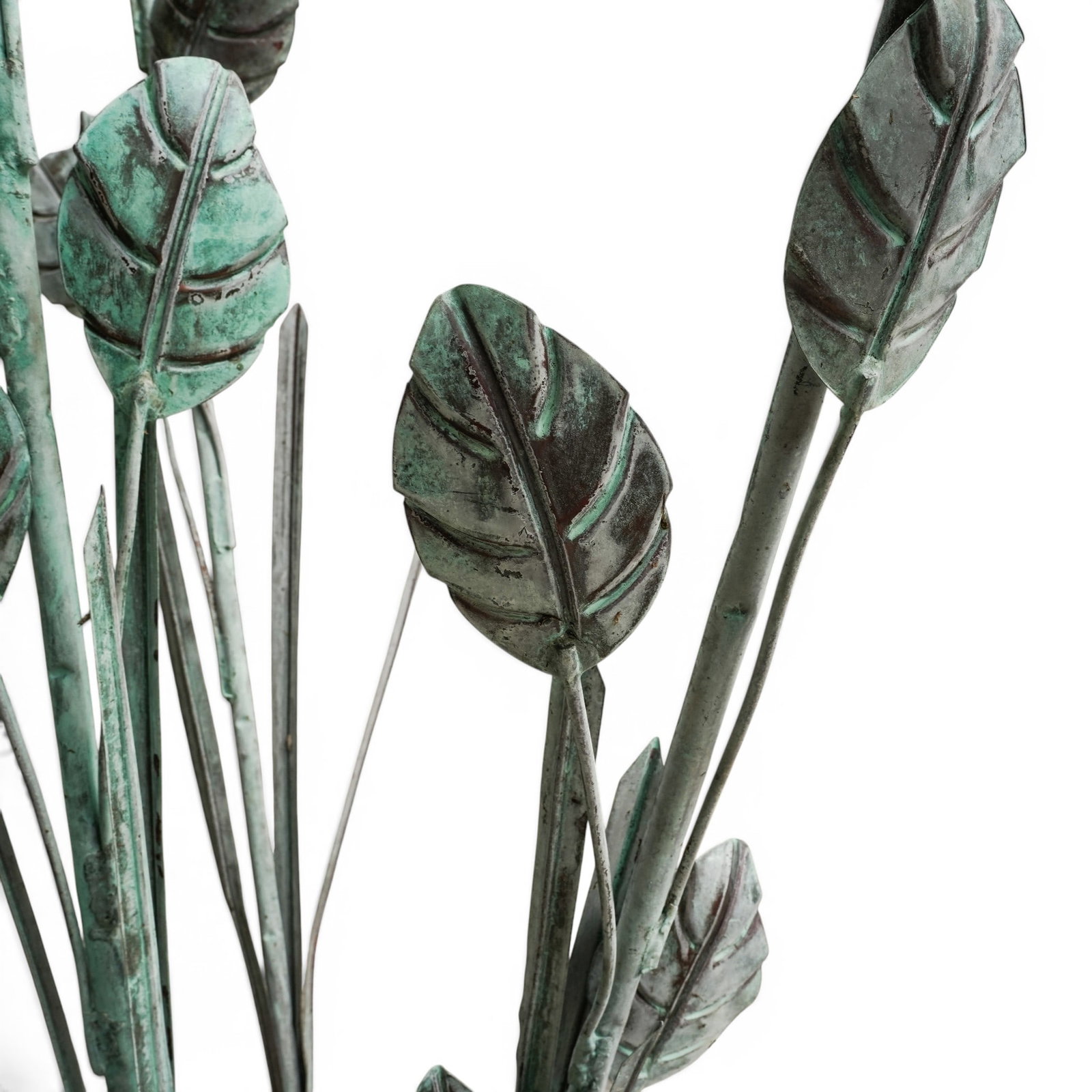 Vintage Copper Sunflowers Garden Sculpture - 6