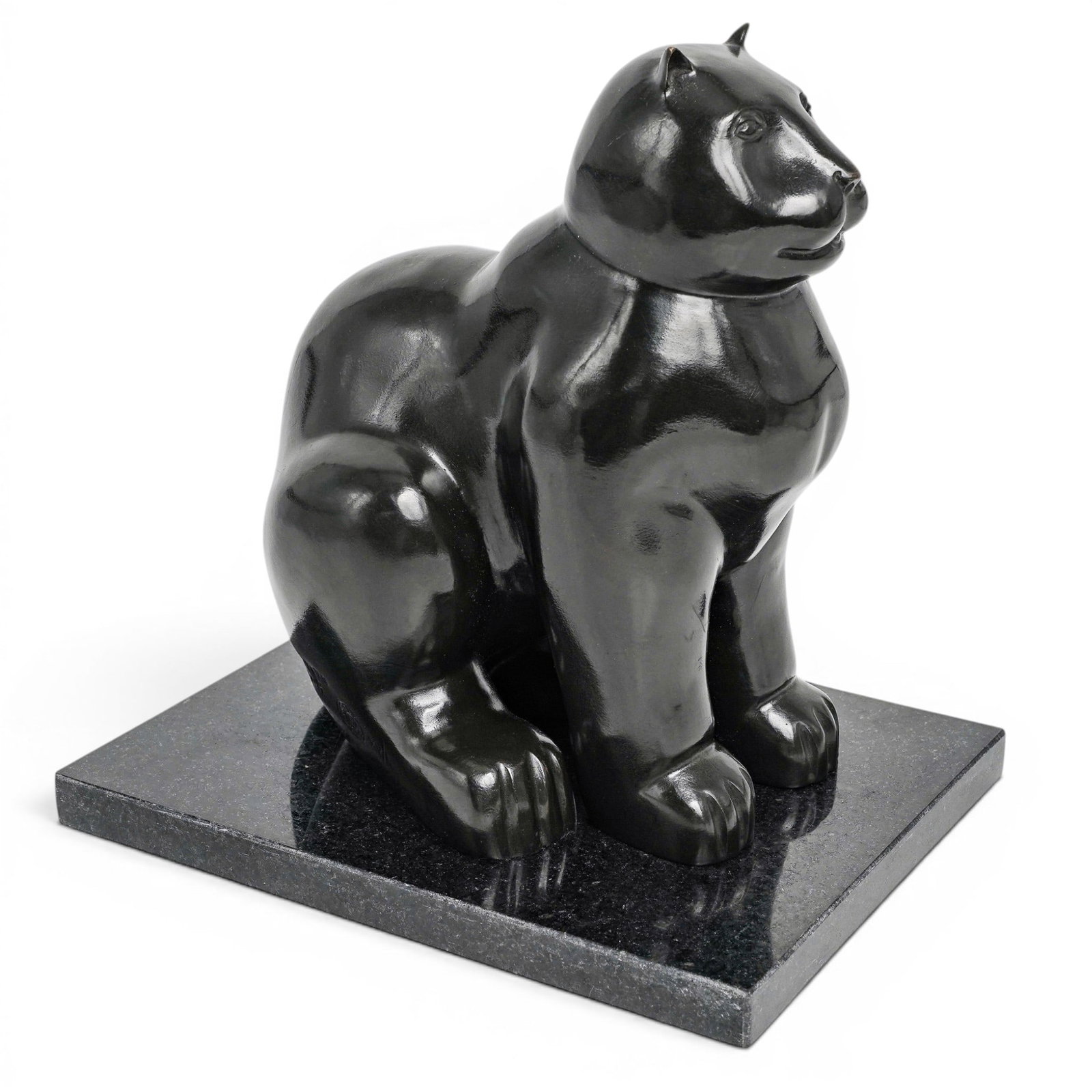 After Fernando Botero Bronze Cat Sculpture (1 of 8)