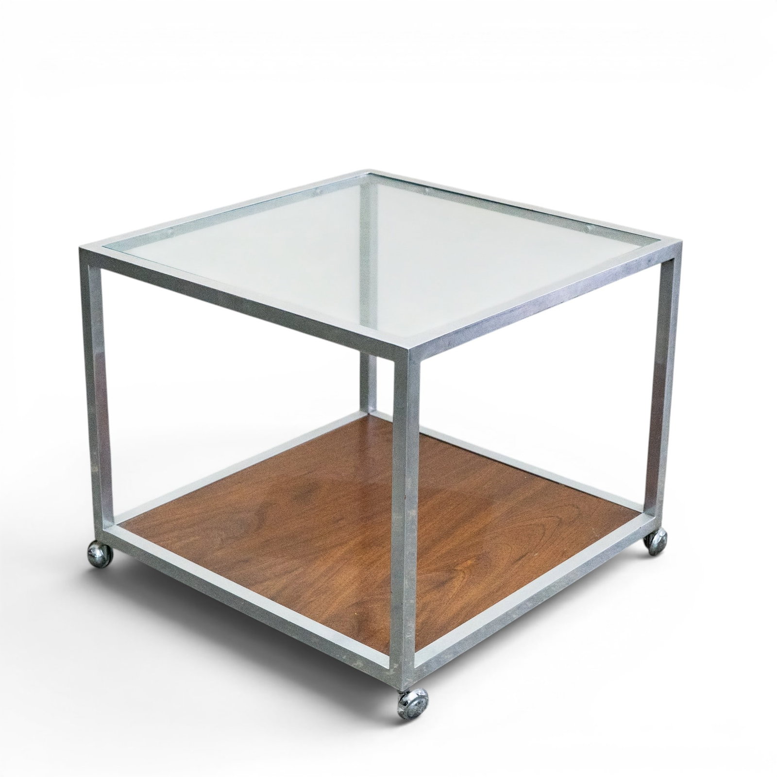 Milo Baughman Chrome Cube Side Table (1 of 4)