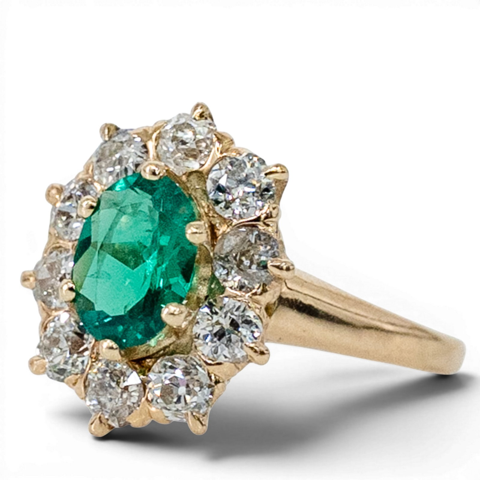 14k Gold Emerald & Diamond Ring (1 of 4)