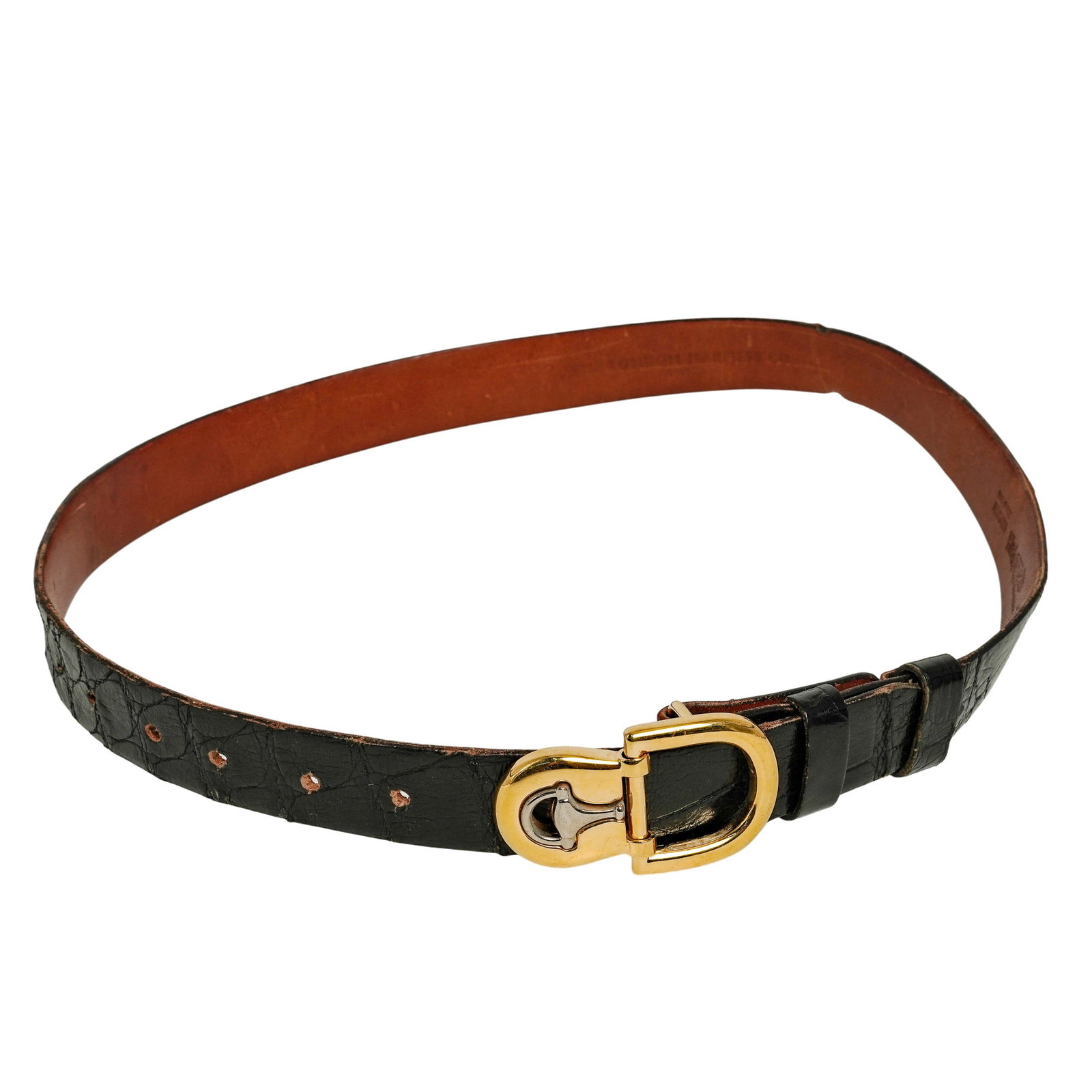 Vintage Leather Belt with Gucci Buckle (1 of 6)