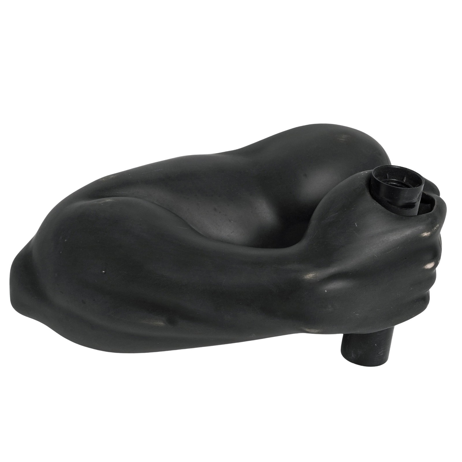 Vintage J. C. Peiré-Style Sculptural Arm Wall Sconce: Vintage J. C. Peiré-Style Sculptural Arm Wall Sconce Late 20th Century, France. Vintage J. C. Peiré style sculptural wall sconce, modeled as a stylized black arm and hand forming the light mount. Th
