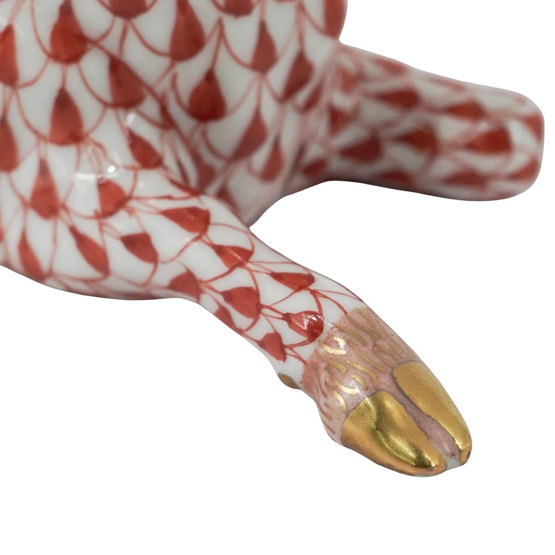 Herend Rust Fishnet Porcelain Ram - 11