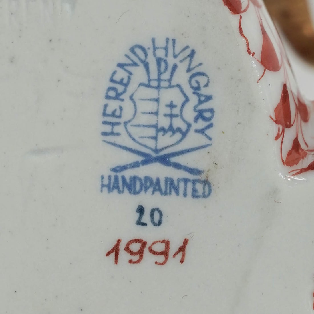 Herend Rust Fishnet Porcelain Ram - 7