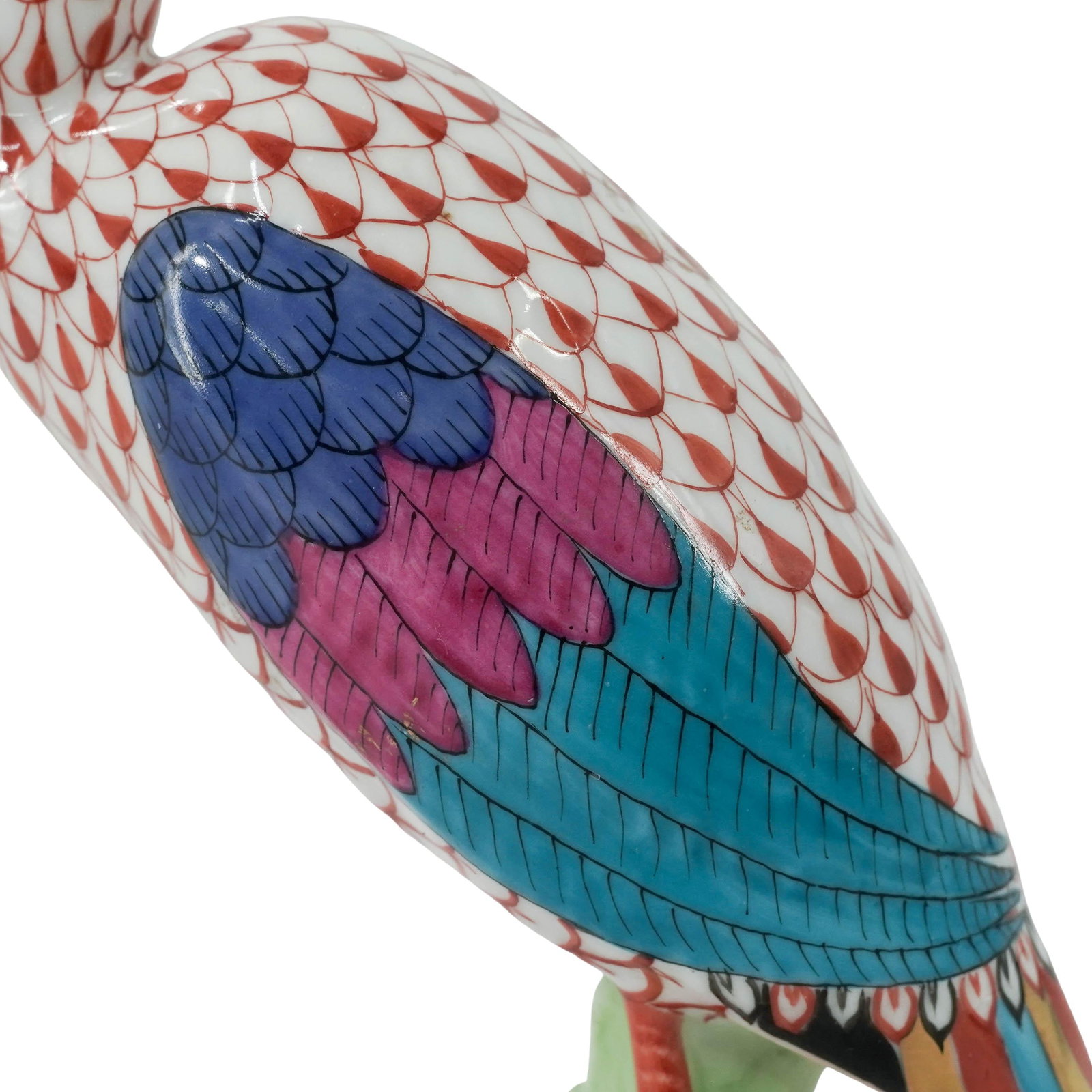 Herend Rust Fishnet Porcelain Bird - 10