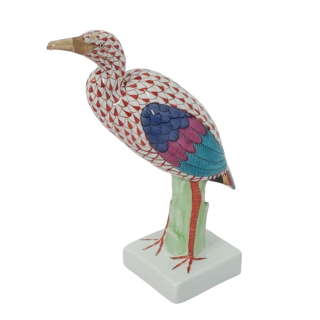 Herend Rust Fishnet Porcelain Bird (1 of 11)