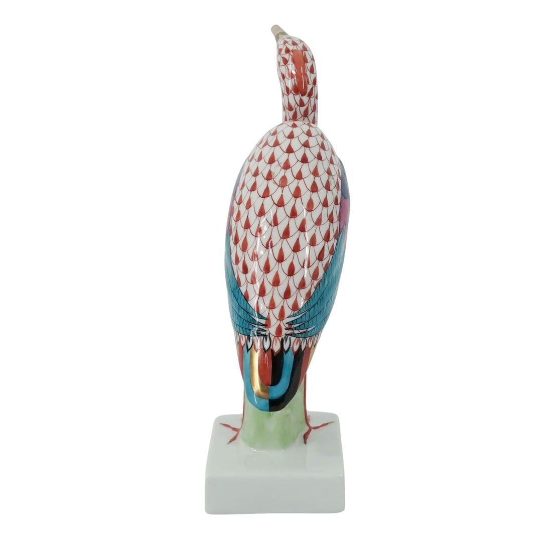 Herend Rust Fishnet Porcelain Bird - 4