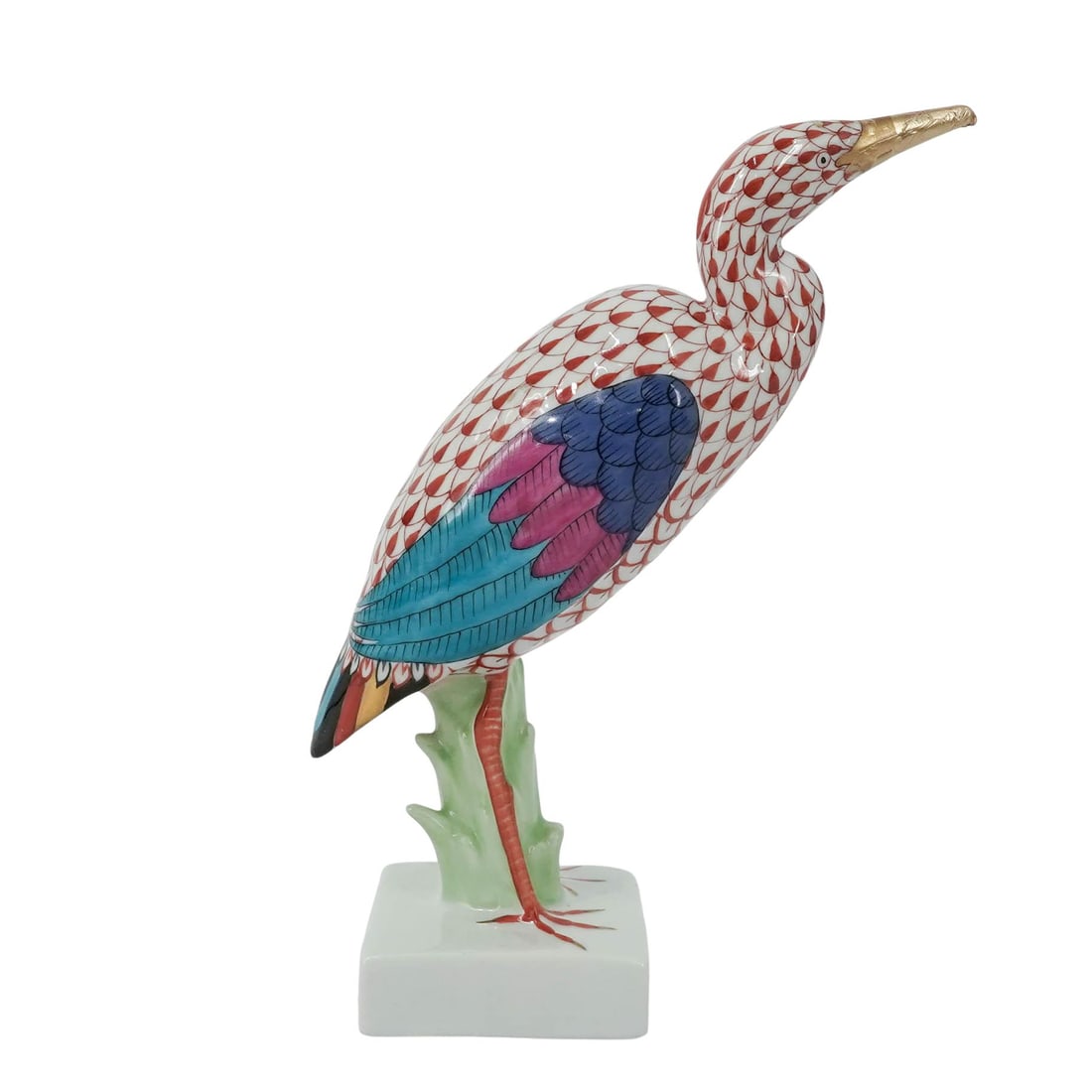 Herend Rust Fishnet Porcelain Bird - 5
