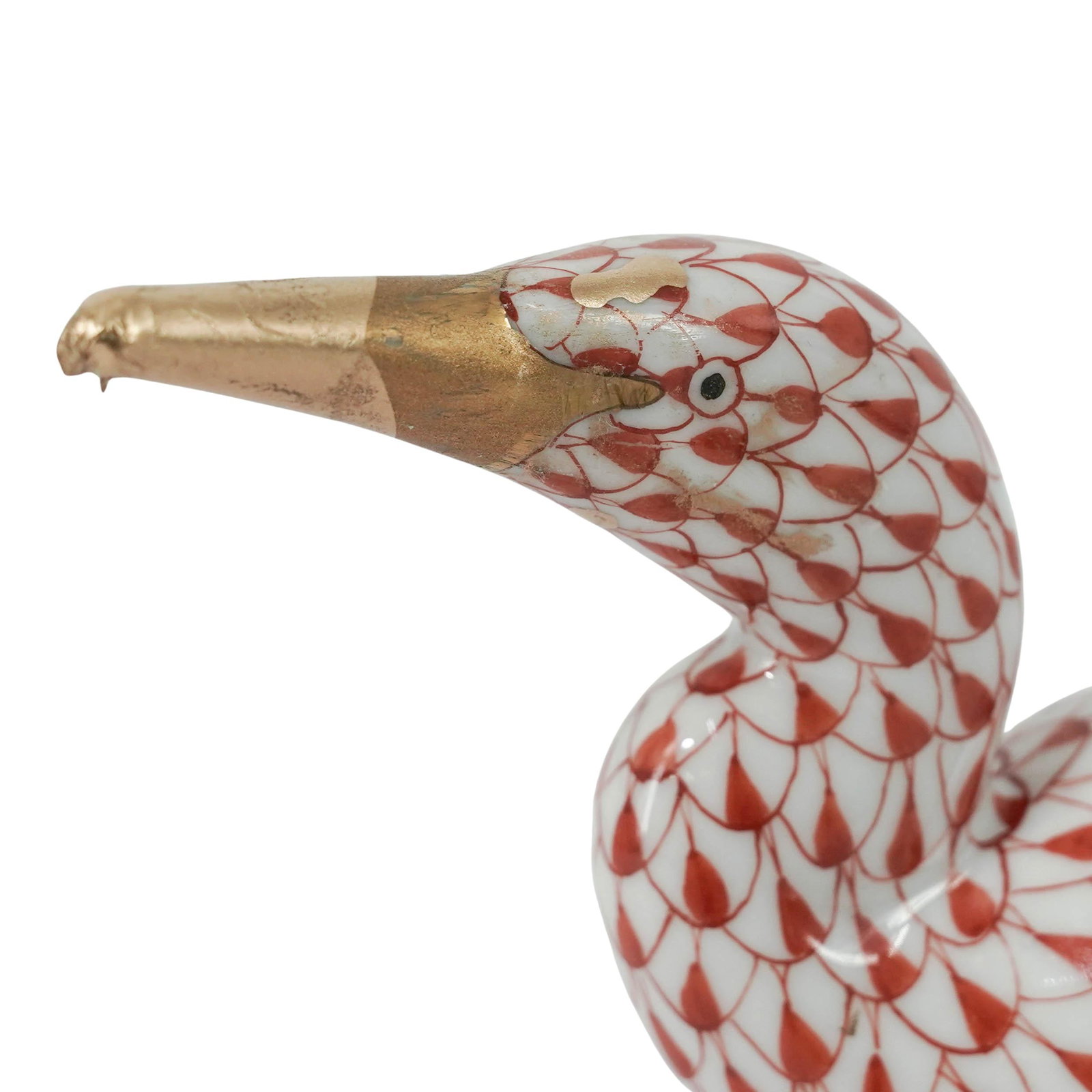 Herend Rust Fishnet Porcelain Bird - 8