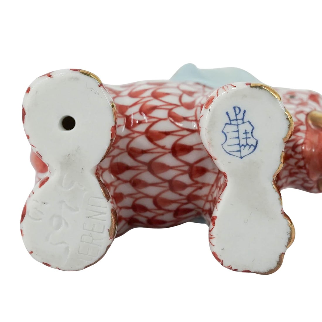 Herend Rust Fishnet Porcelain Elephant - 6
