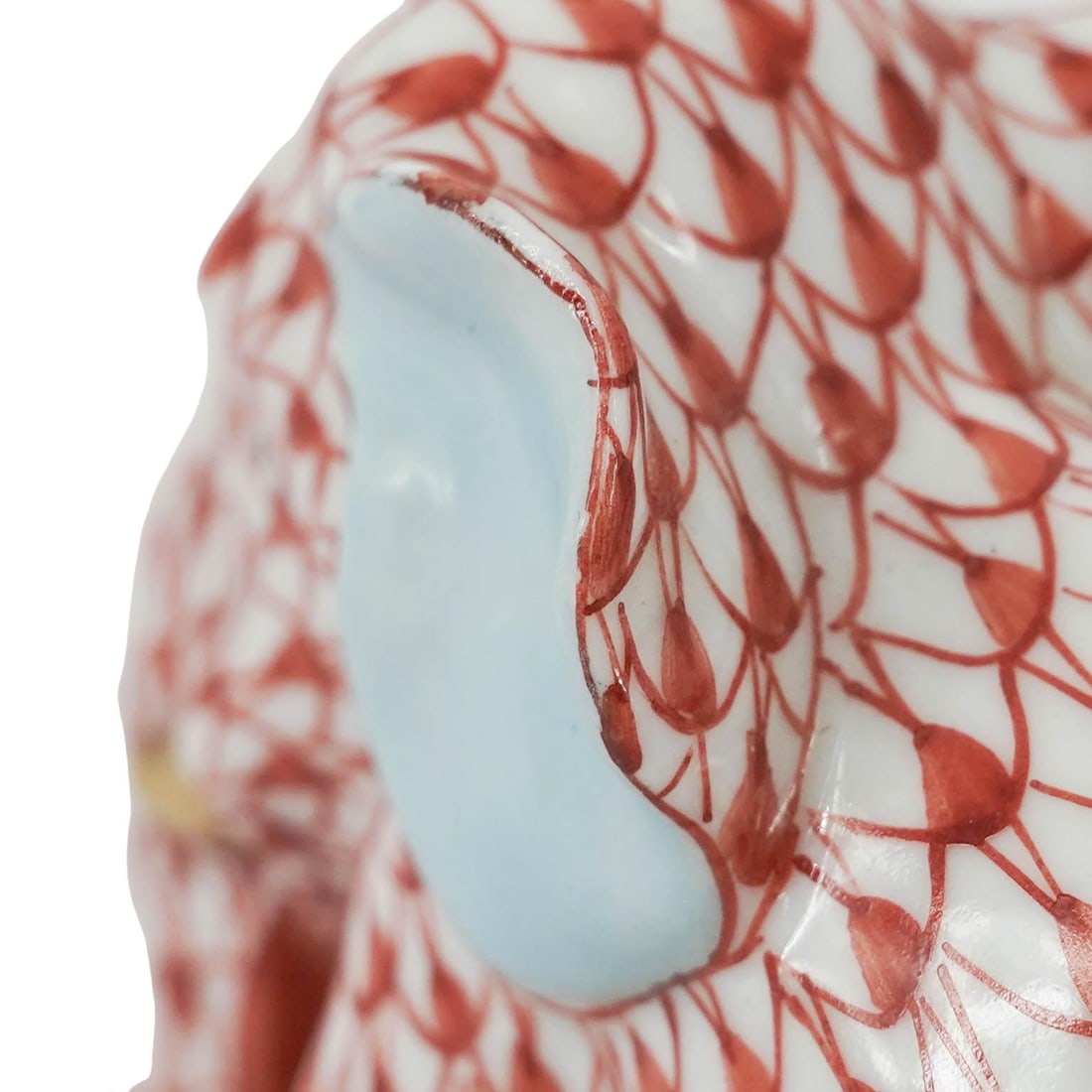 Herend Rust Fishnet Porcelain Elephant - 7