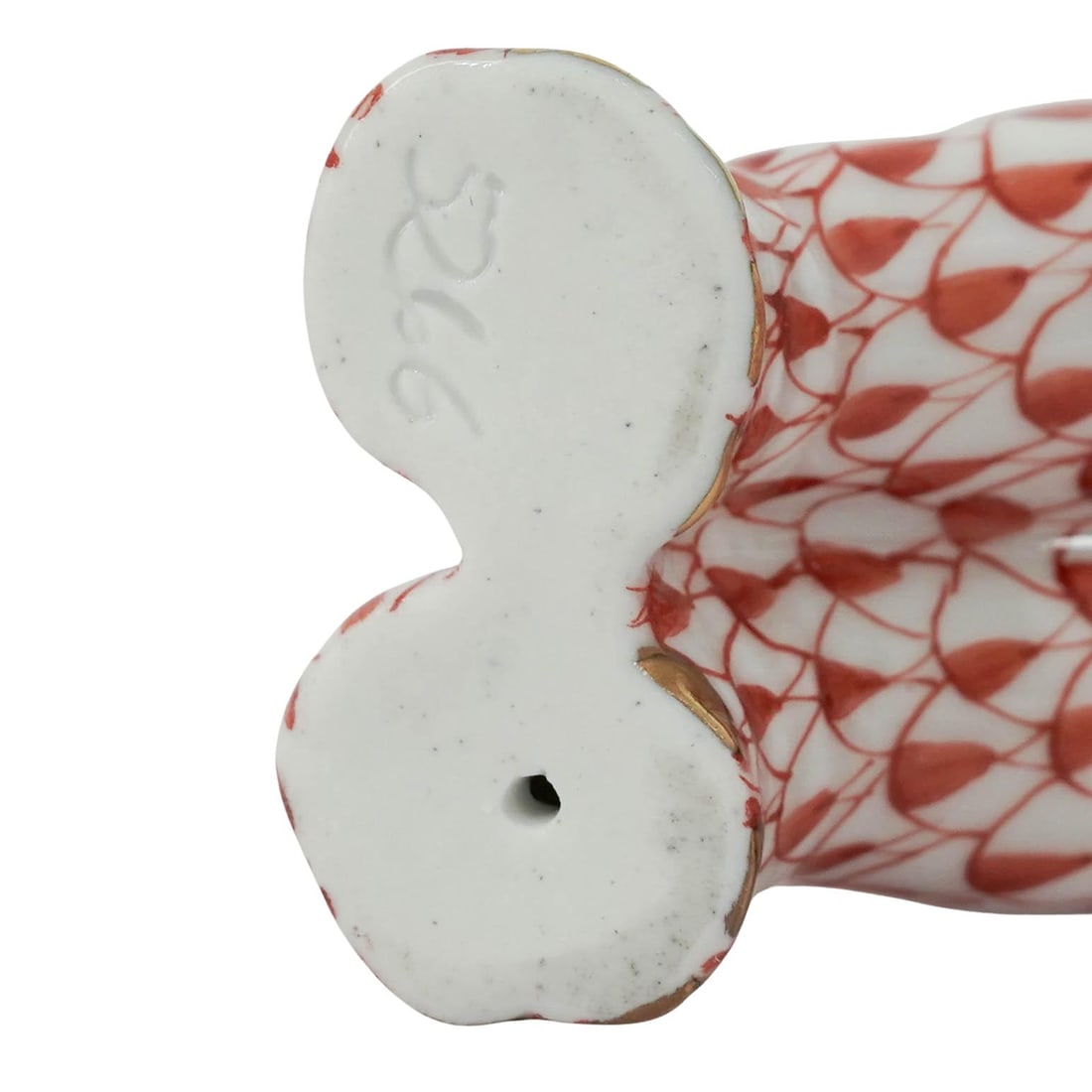 Herend Porcelain Rust Fishnet Elephant - 10