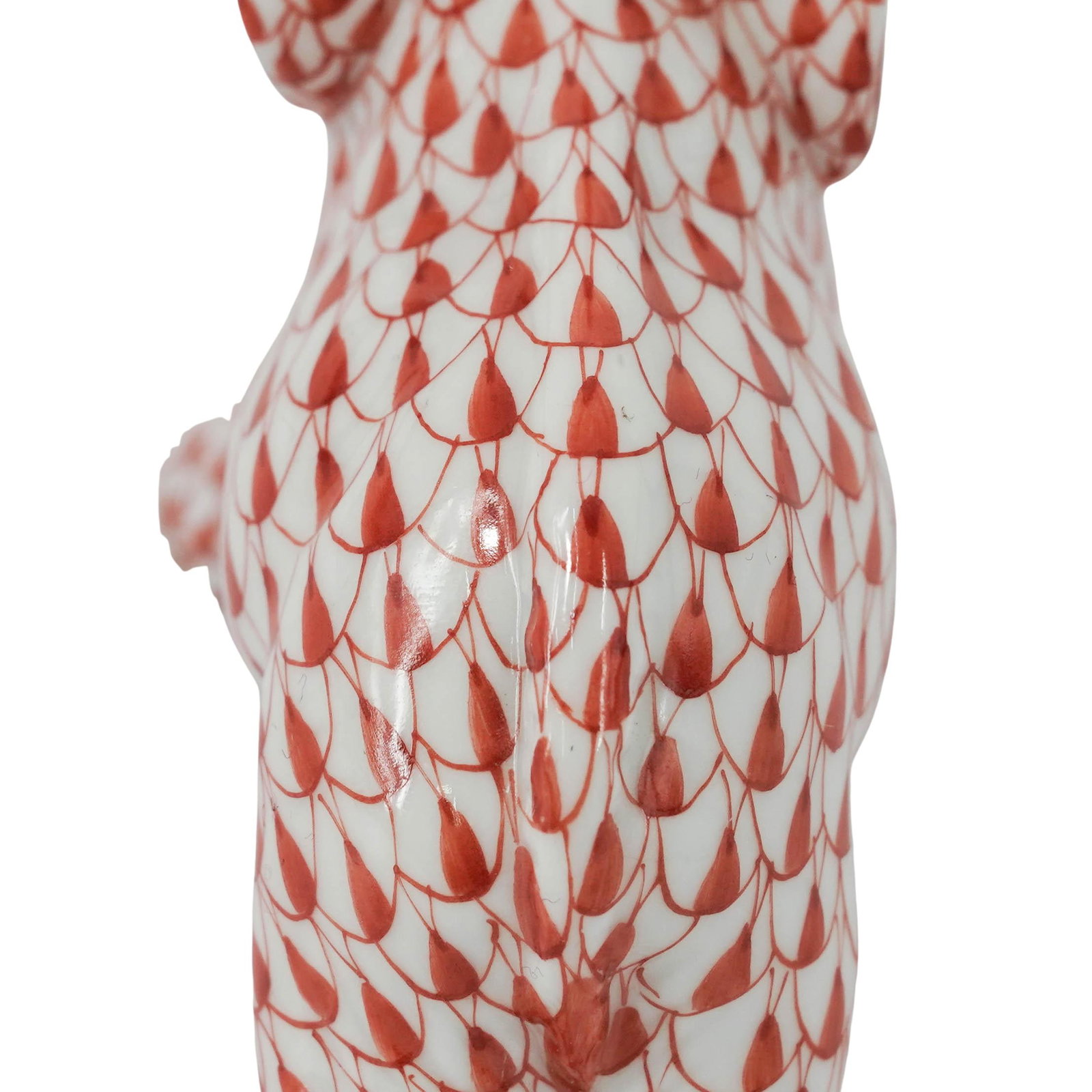 Herend Porcelain Rust Fishnet Elephant - 14
