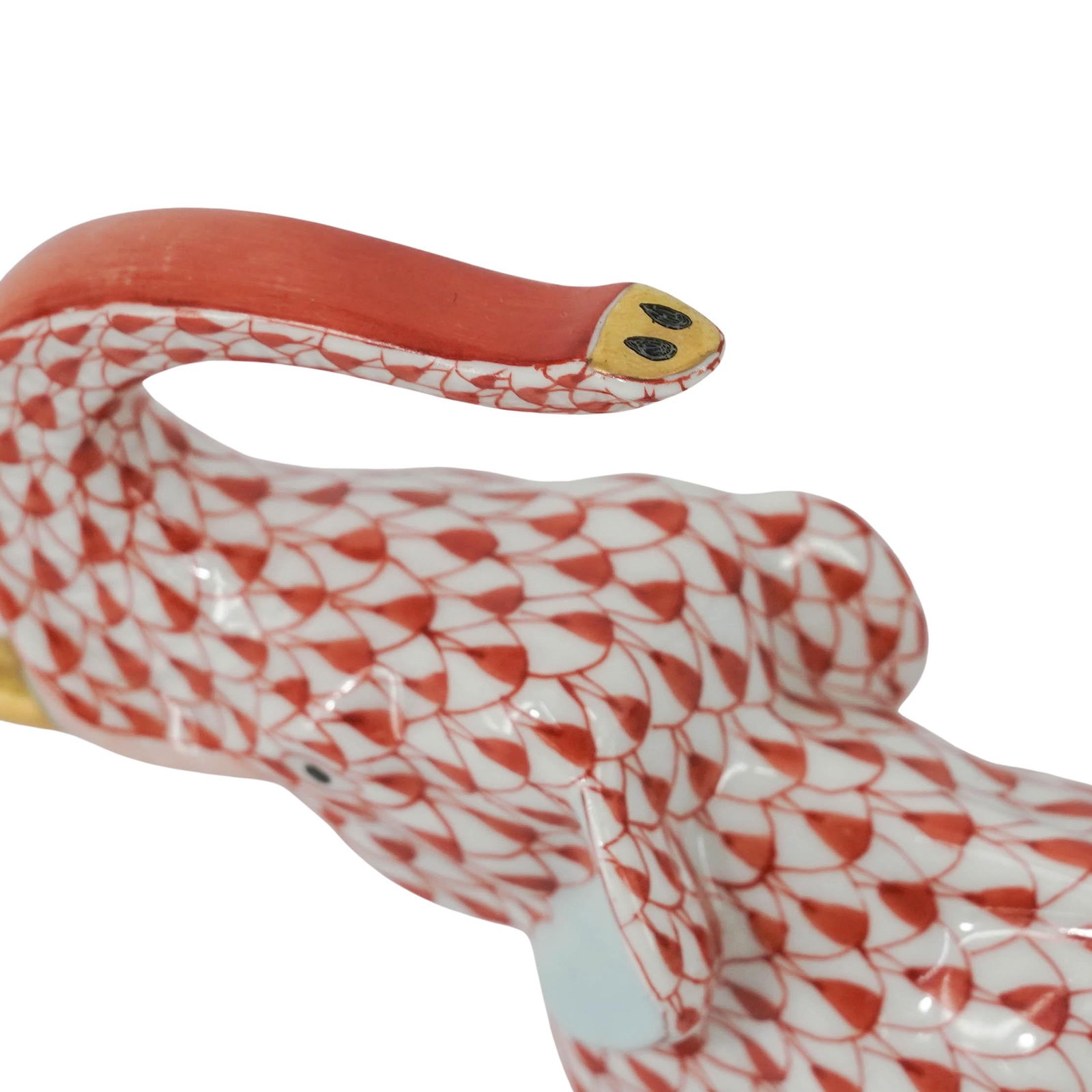 Herend Porcelain Rust Fishnet Elephant - 15
