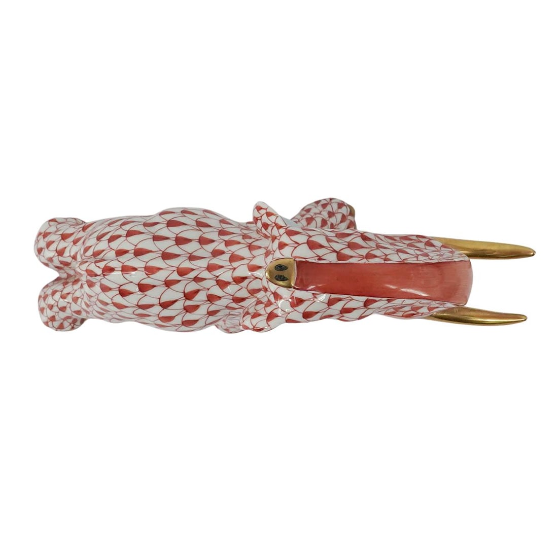 Herend Porcelain Rust Fishnet Elephant - 6