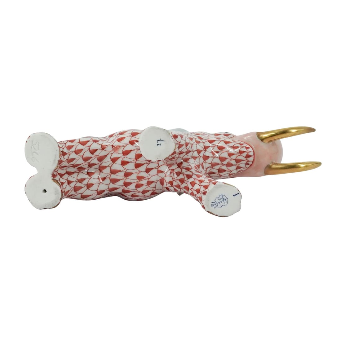 Herend Porcelain Rust Fishnet Elephant - 7