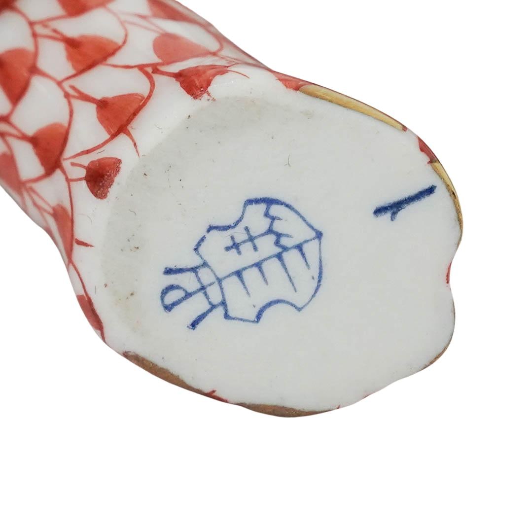 Herend Porcelain Rust Fishnet Elephant - 8