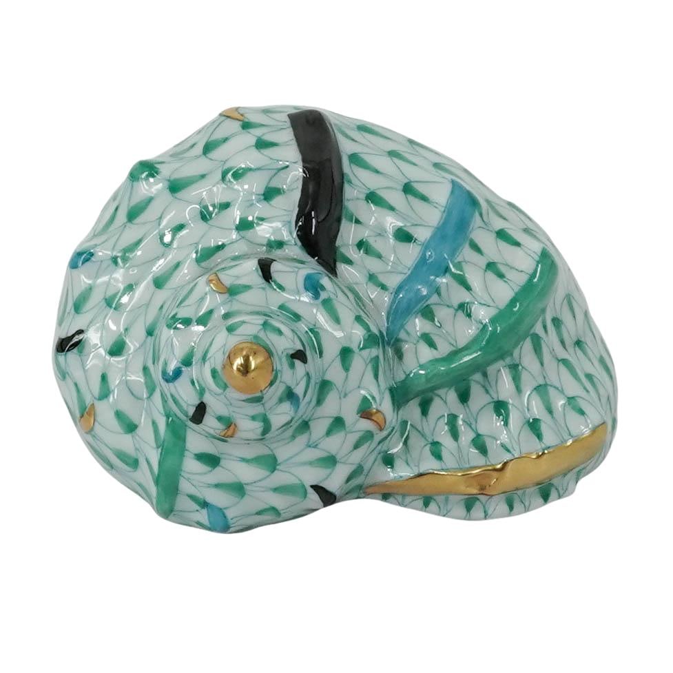 Herend Porcelain Green Fishnet Sea Snail (1 of 9)