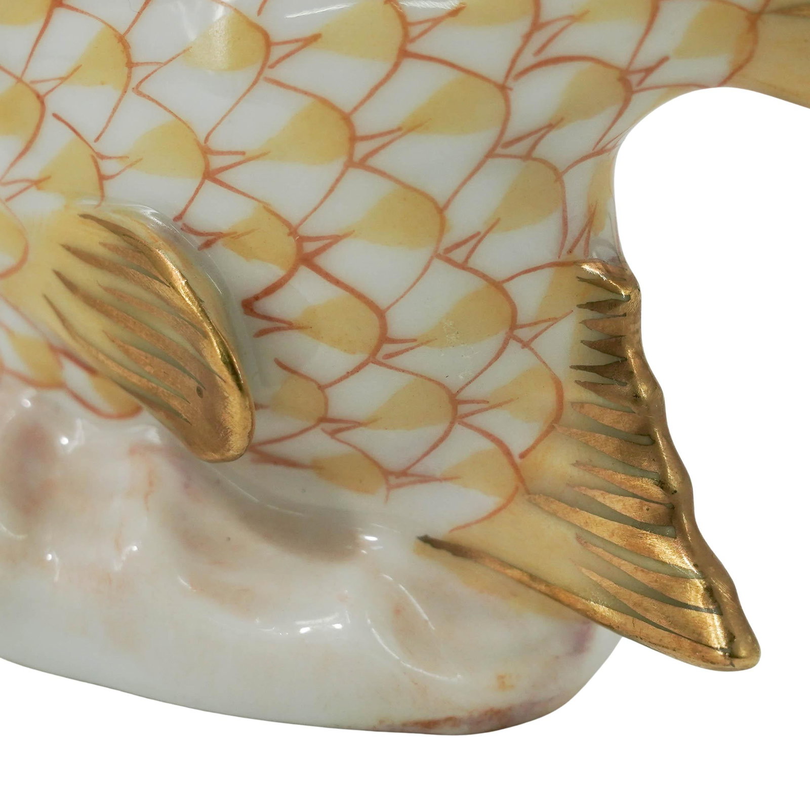 Herend Butterscotch Fishnet Porcelain Sailing Fish - 7