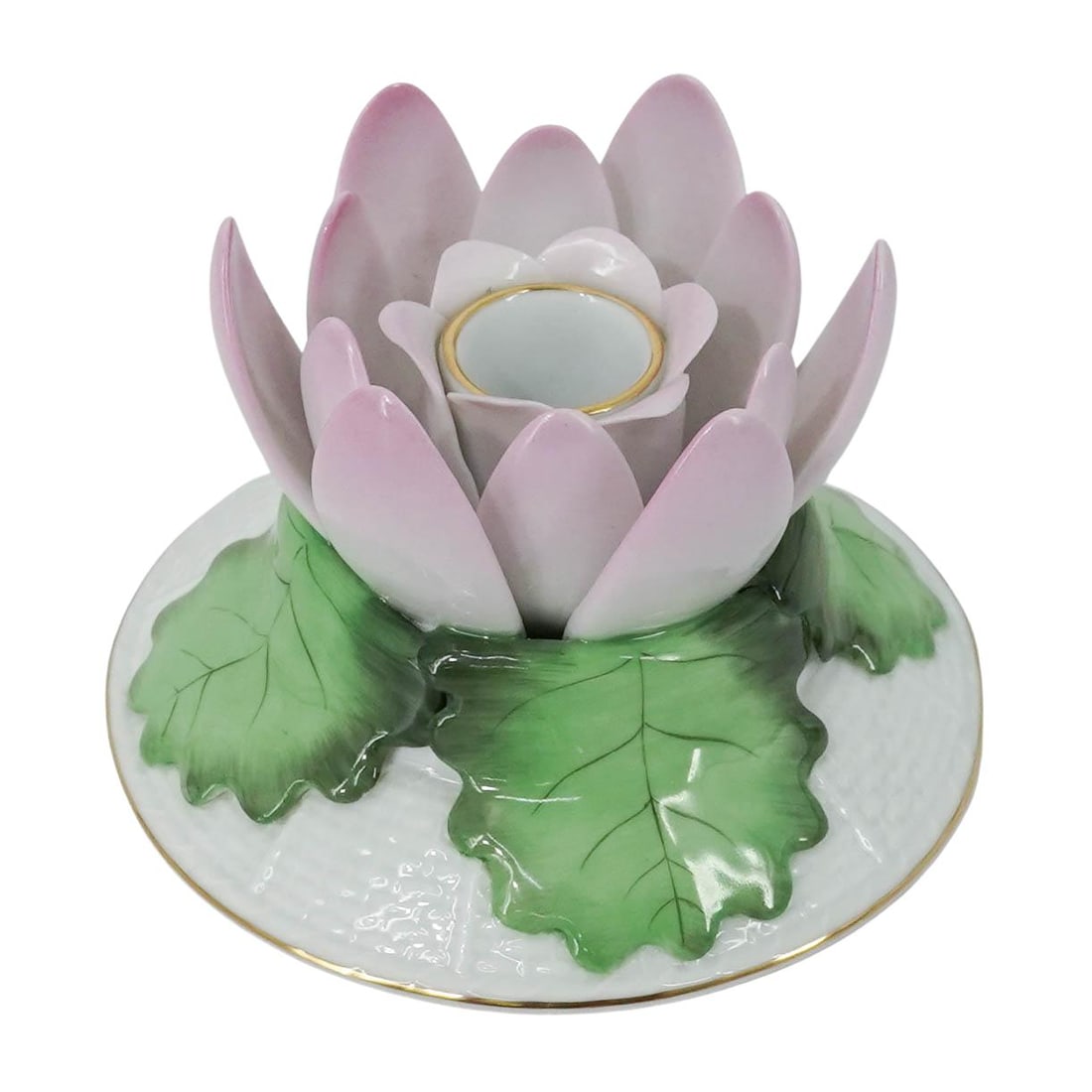 Herend Pink Lotus Flower Candleholder (1 of 6)