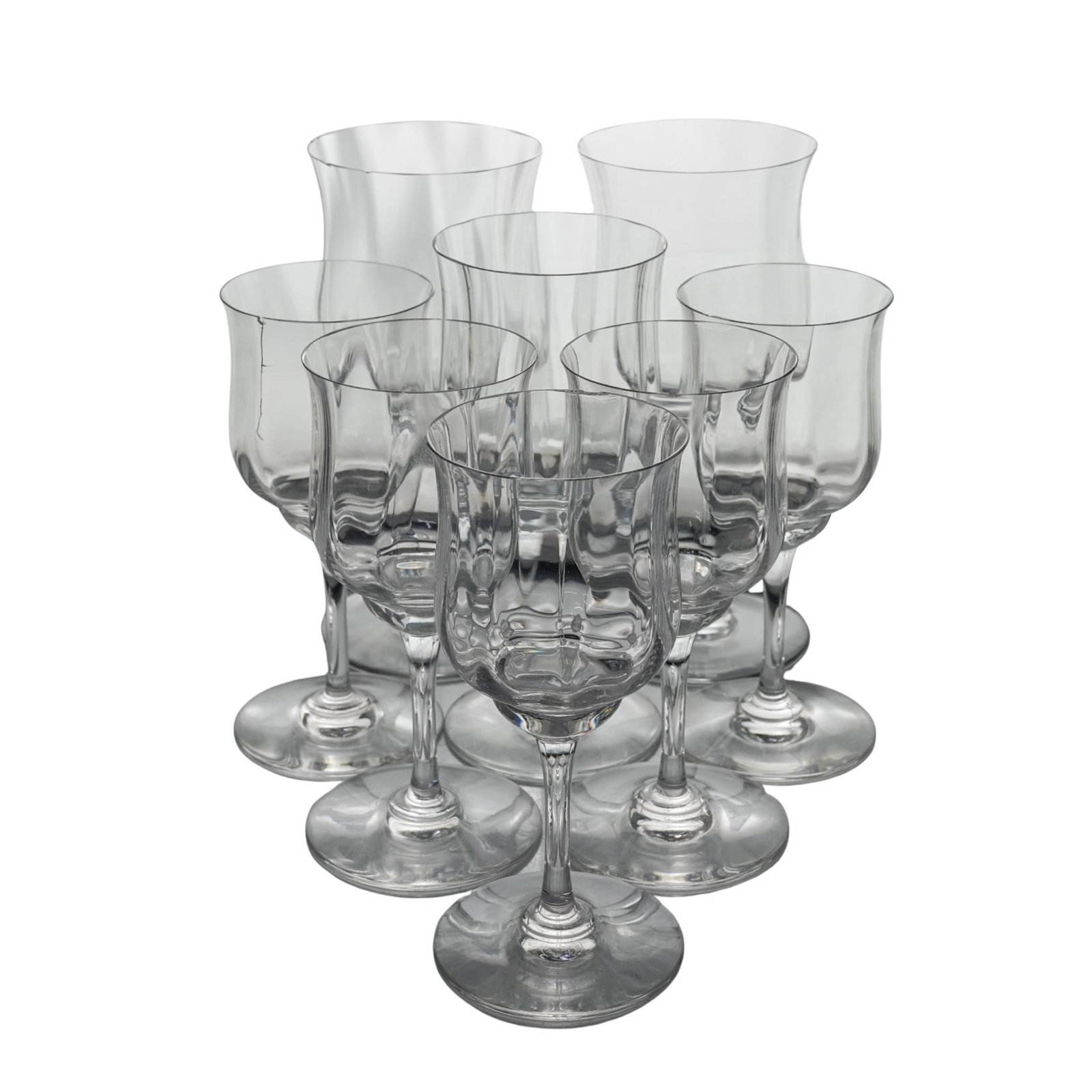 (8 Pc) Baccarat Crystal "Capri" Wine Glasses (1 of 7)