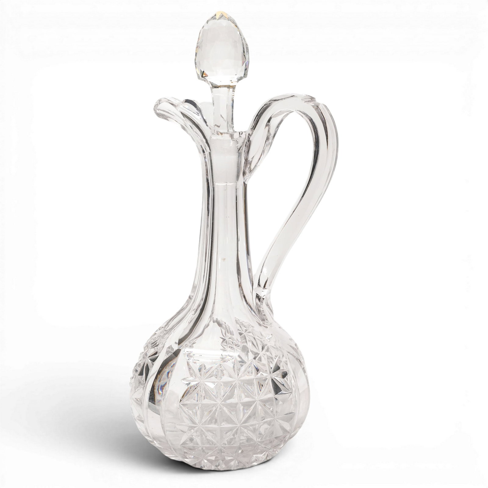 Vintage Bohemian Cut Crystal Glass Decanter (1 of 8)