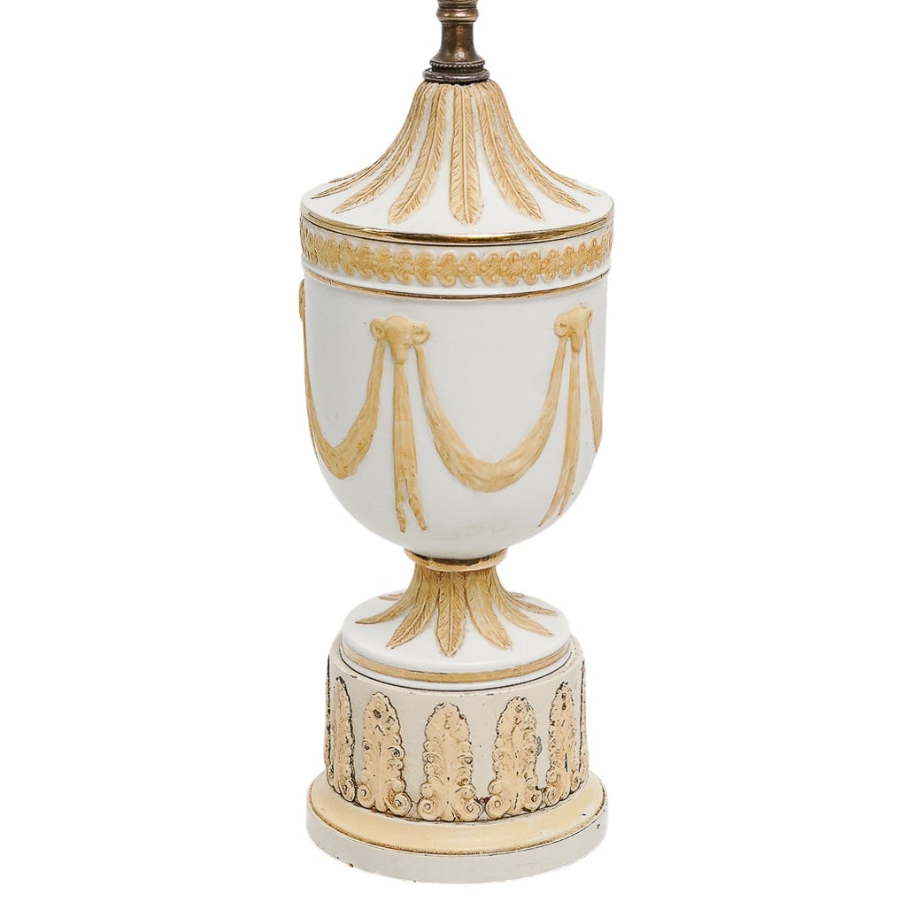 Antique Gilt Painted Porcelain Table Lamp (1 of 8)