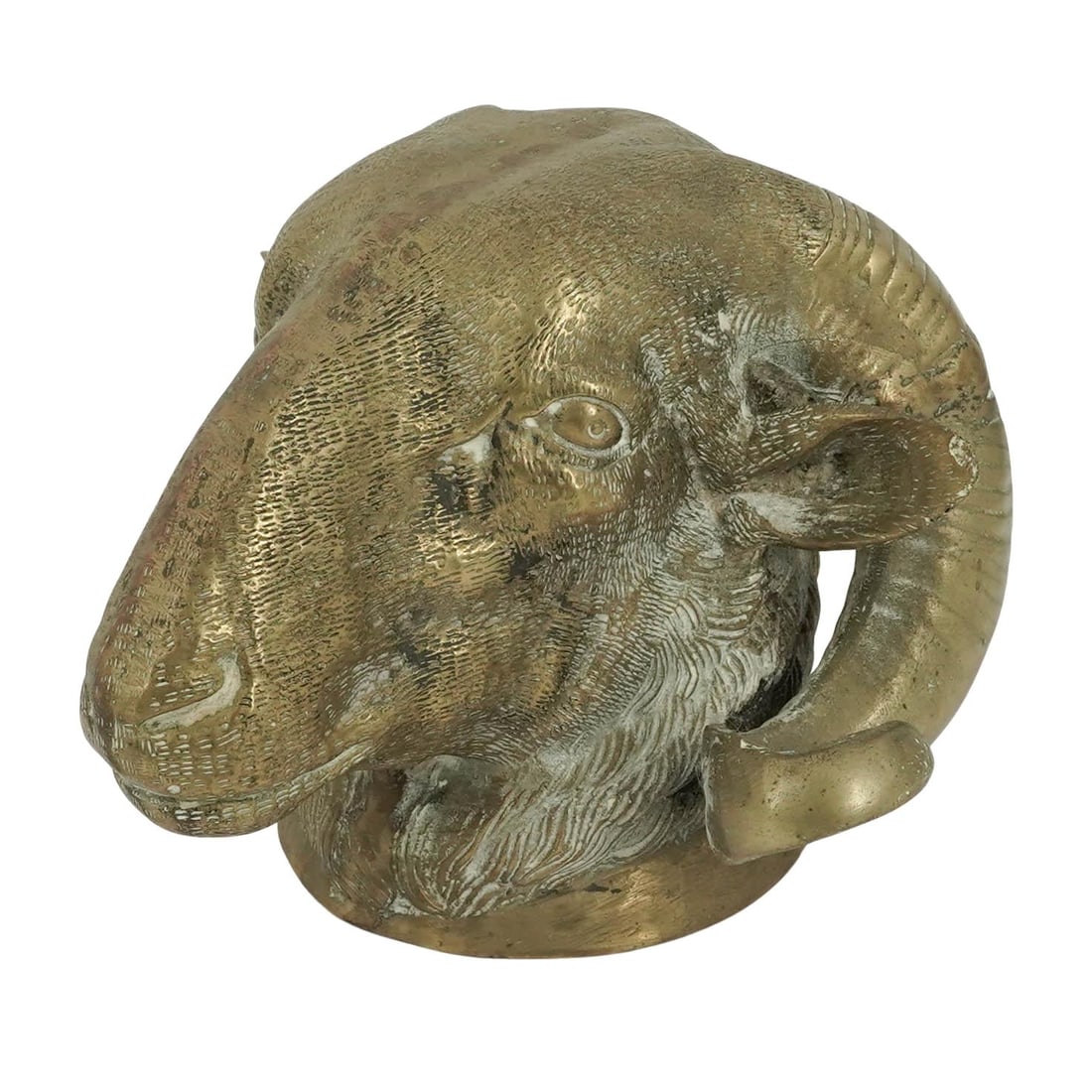 Vintage Cast Bronze Ram's Head (1 of 11)