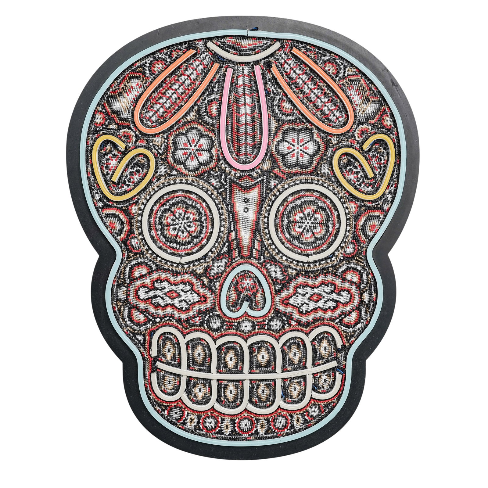 Chroma aka Rick Wolfryd, (American, 1953-), ‘Day of the Dead 2026’ LED Wall Sculpture (1 of 3)
