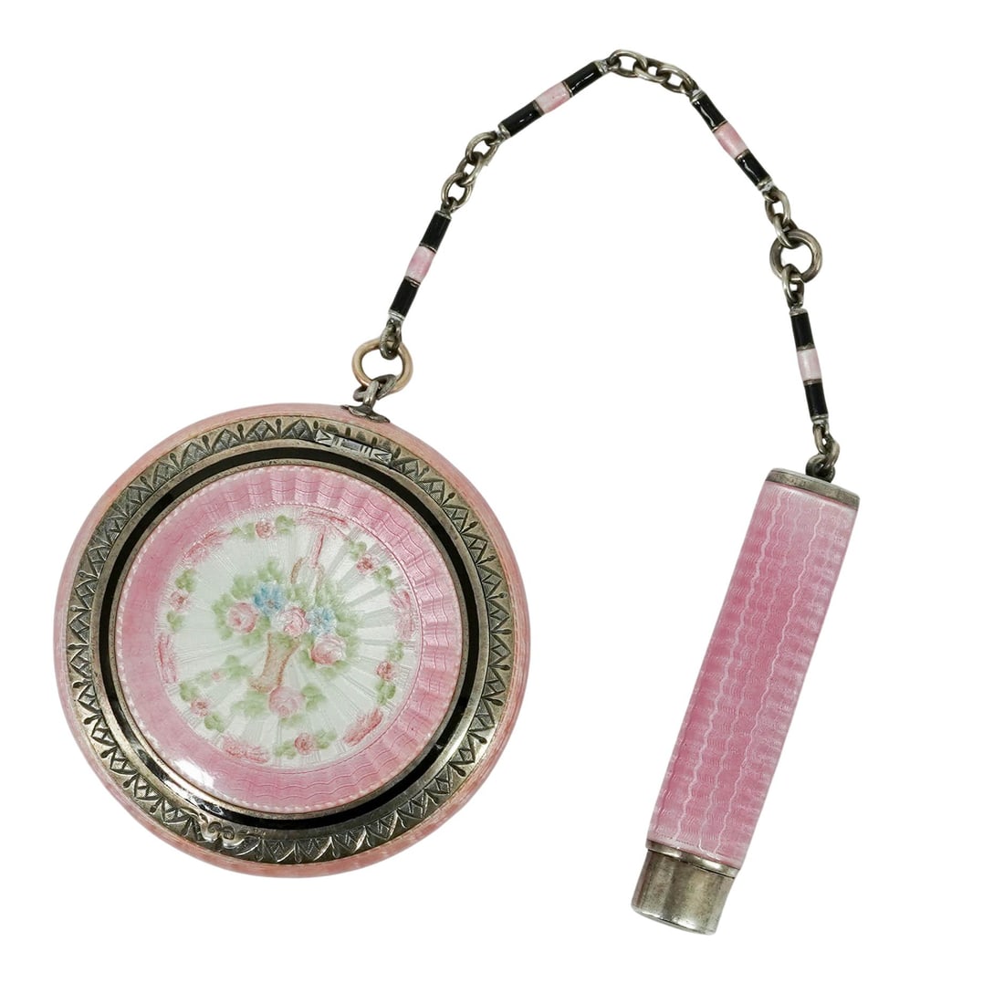 Foster & Bailey Sterling Guilloche Enamel Tango Compact (1 of 10)