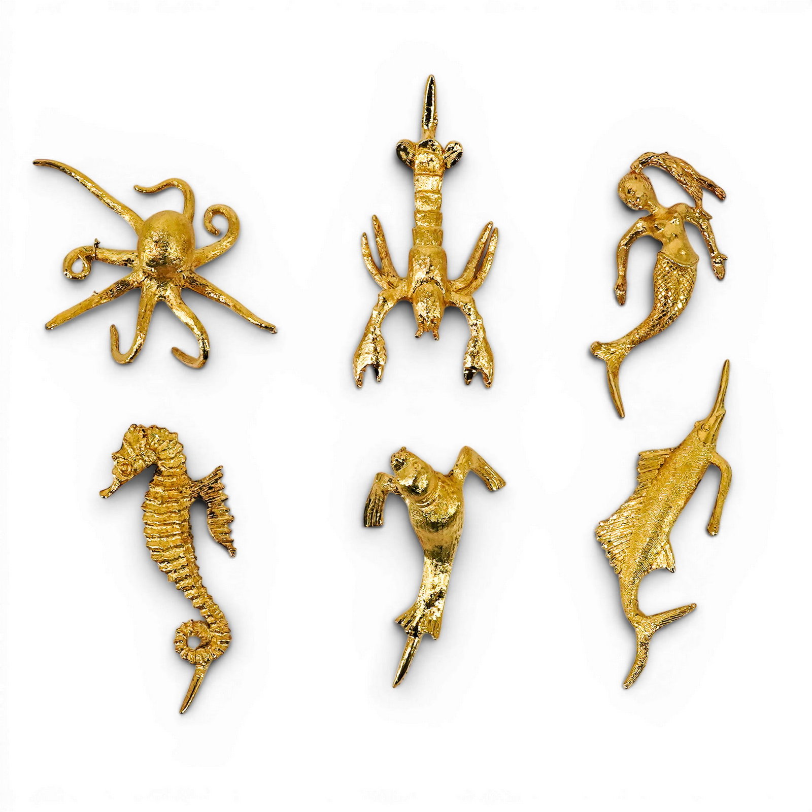 (6pc) Janis Collection by Tancraft 24k Gold Plated Drink Makers: (6pc) Janis Collection by Tancraft 24k Gold Plated Drink Makers Circa 1960. Japanese This rare mid-century set from the Janis Collection by Tancraft features six 24K gold-plated cocktail markers, each