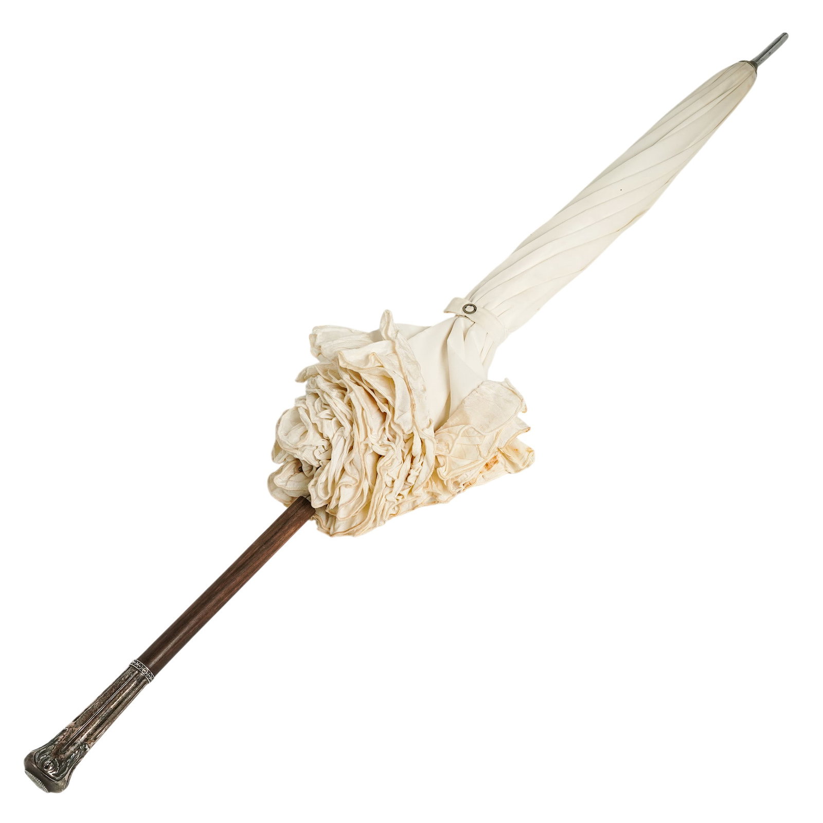 Victorian English Silver Mounted Parasol (1 of 10)