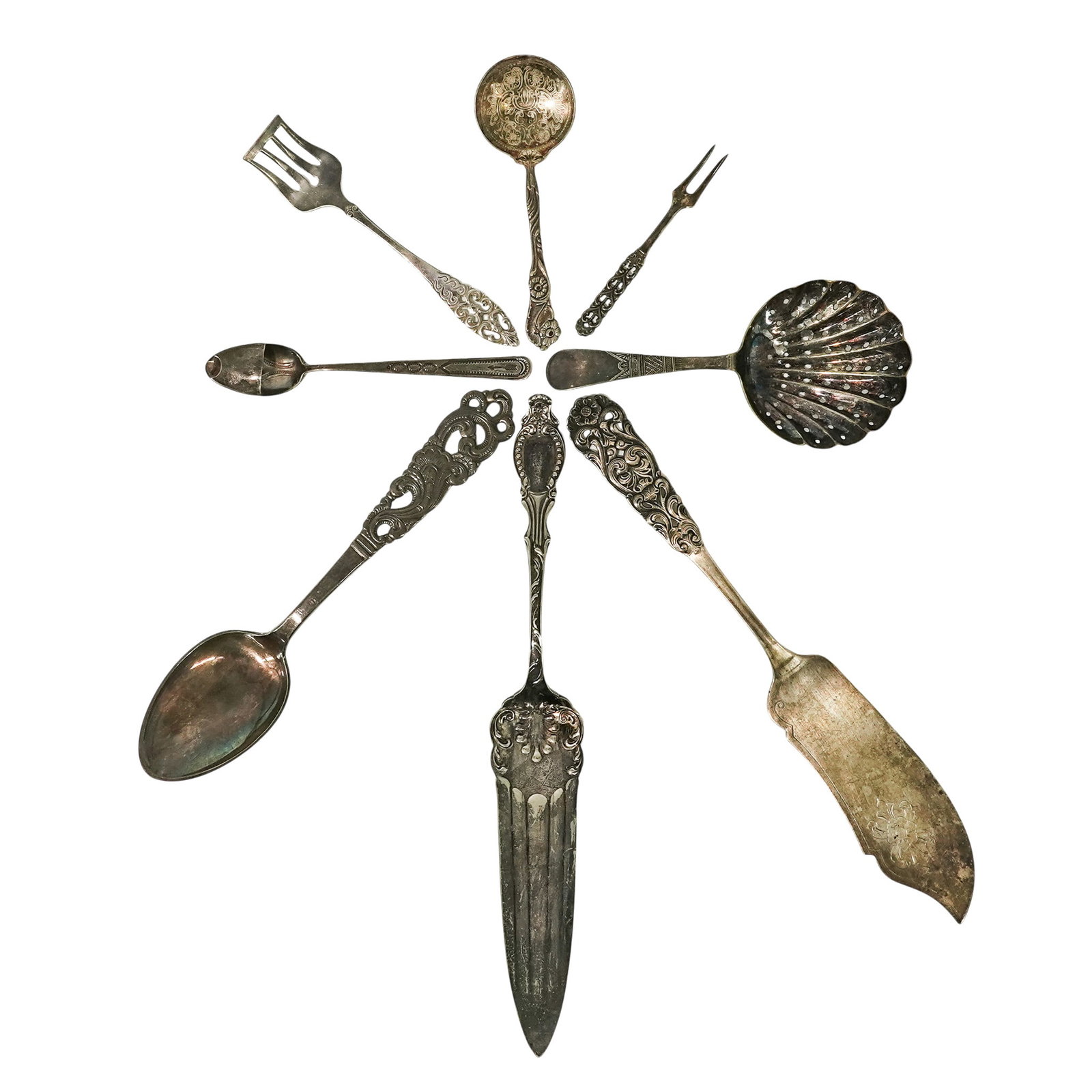 (8 pcs) Silver Plated & Silver Flatware (1 of 11)