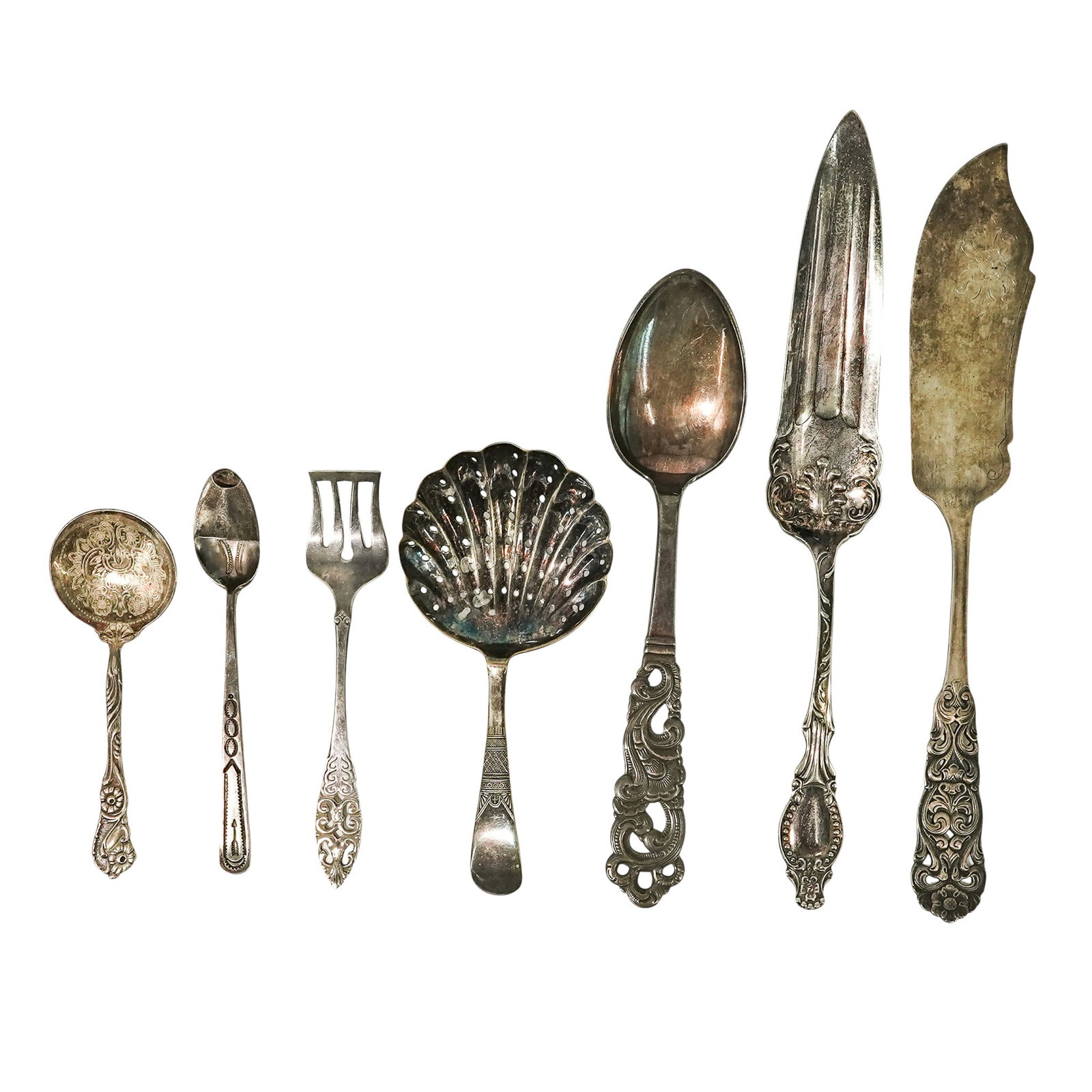 (8 pcs) Silver Plated & Silver Flatware - 2