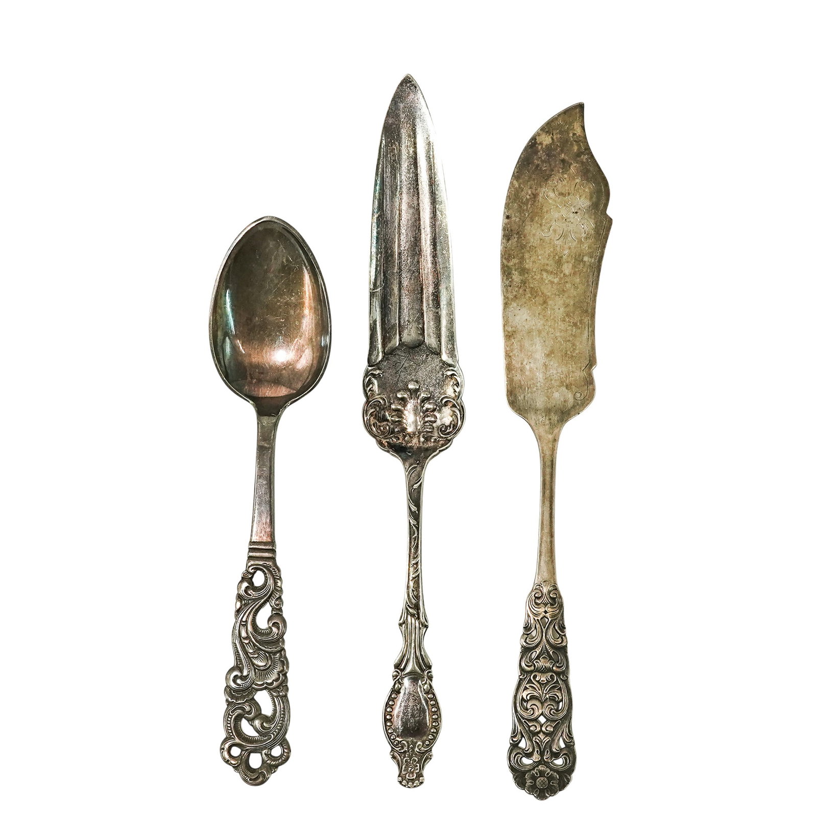 (8 pcs) Silver Plated & Silver Flatware - 4