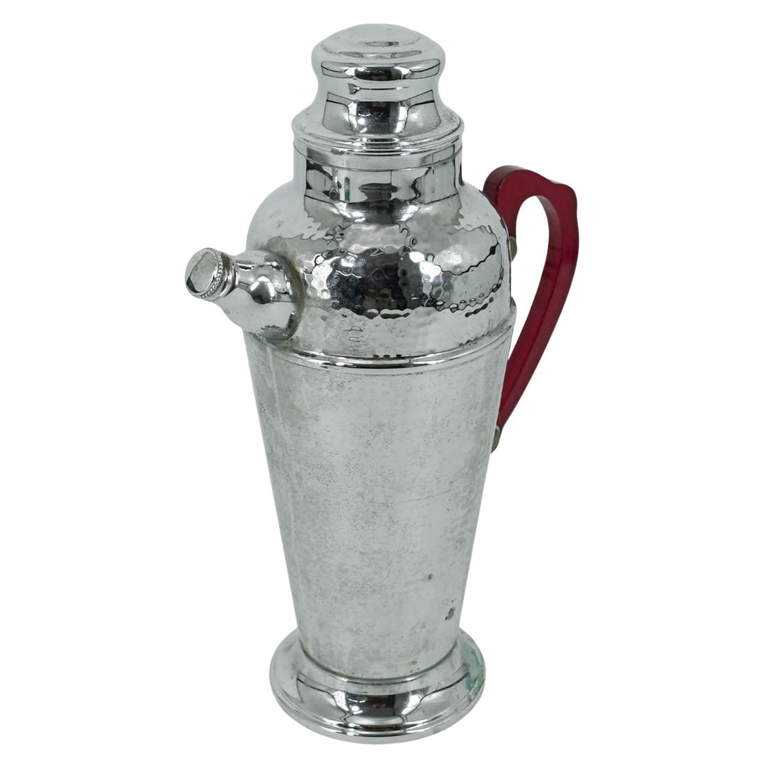 Hammered Chrome and Bakelite Shaker Pitcher - 2