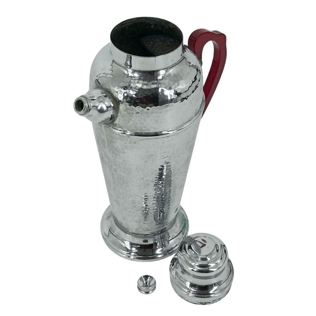 Hammered Chrome and Bakelite Shaker Pitcher - 3
