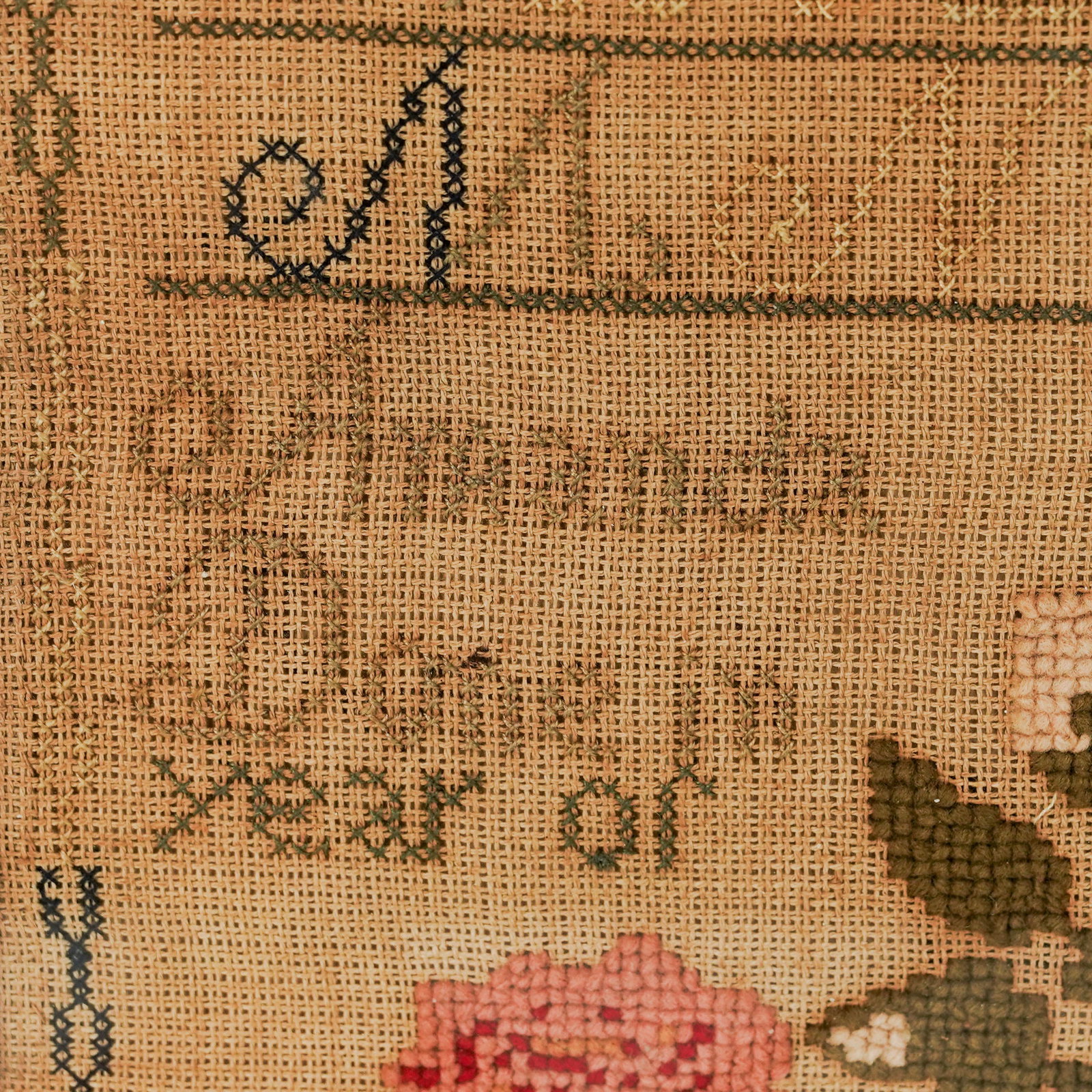 19th Cent. American Needlework Sampler - 3