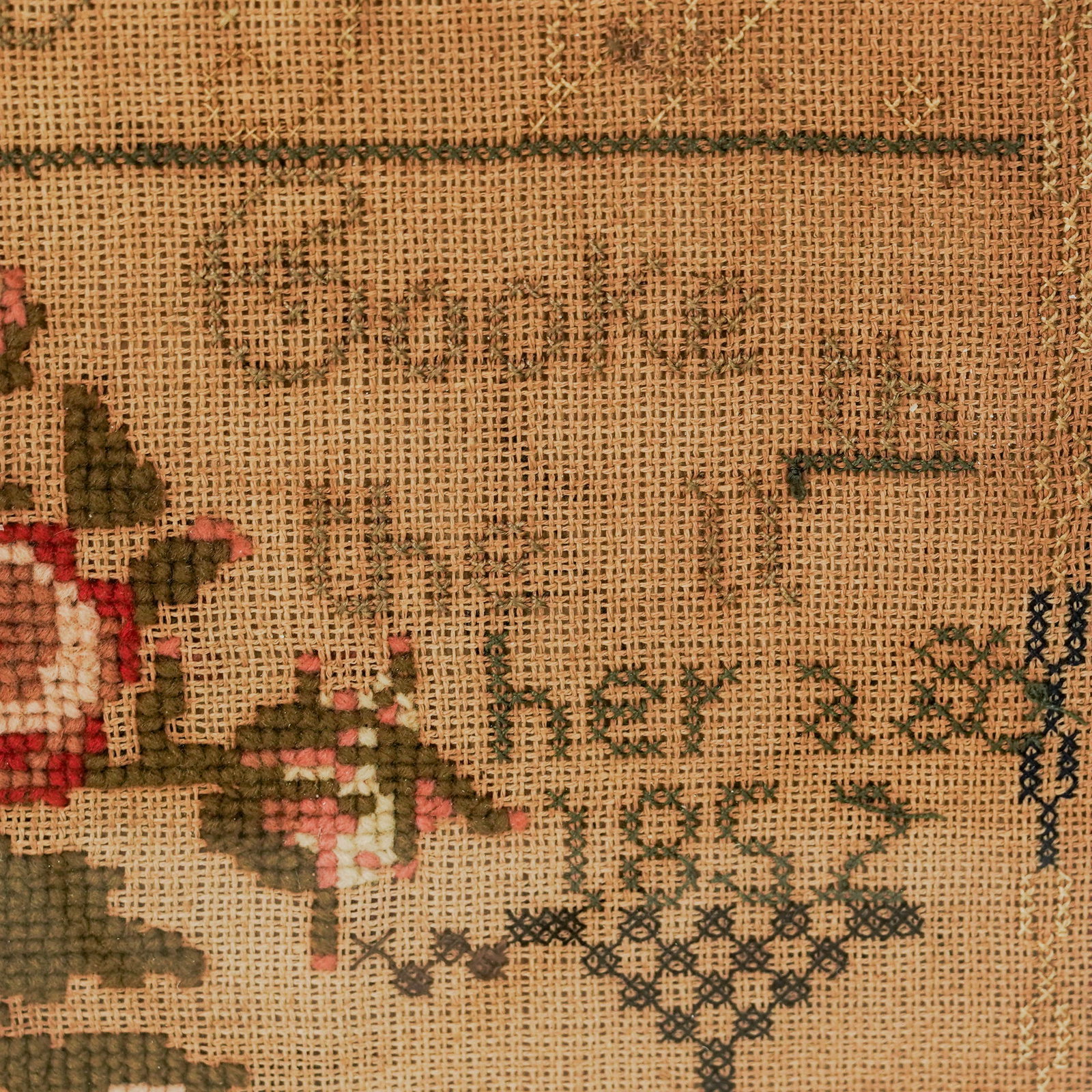 19th Cent. American Needlework Sampler - 5